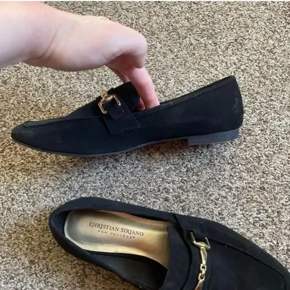 Women's Christian Siriano Black Suede Loafers Size 7.5 - Picture 7 of 7